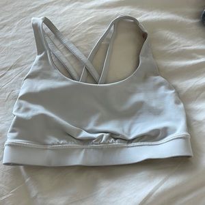 Lulu white sports bra